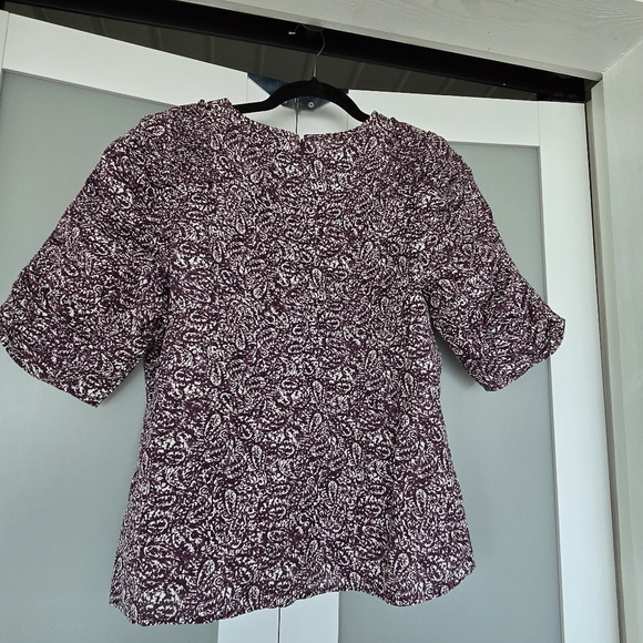Les Coyotes de Paris linen blouse in a purple/multicolor paisley pattern - Picture 4 of 13
